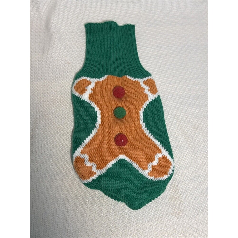 Dog Sweater Gingerbread Man Christmas Sz Small